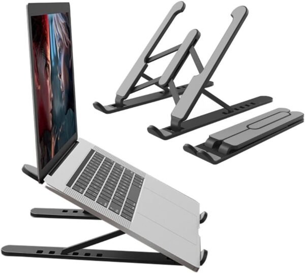 Suporte para Notebook ou Tablet Ajustável, Base Ergonômica para Mesa, Dobrável, Home Office - Imagem 4