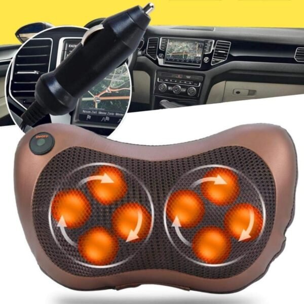 Almofada Massageadora Shiatsu Massagem Relaxamento Alivia Dores Costas Lombar Ombros com Aquecimento Conexão Veicular e Bivolt - Imagem 4