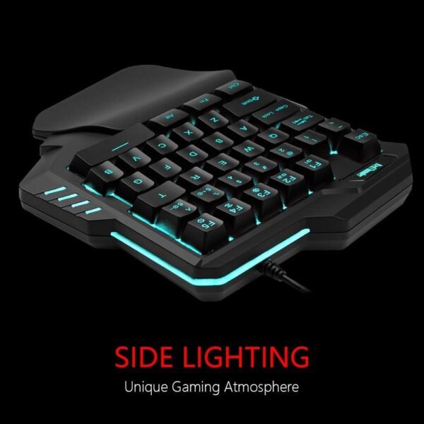 RedThunder Teclado para jogos com uma mão RGB retroiluminado 35 teclas, mini teclado portátil para jogos, controle ergonômico para PC Gamer - Imagem 3