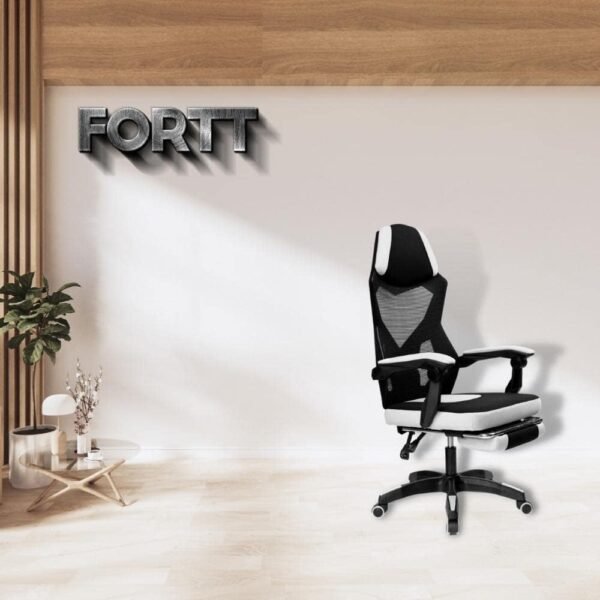 Cadeira de Escritório com Rodinha Fortt Verona Branca - CEGF01-B - Imagem 2