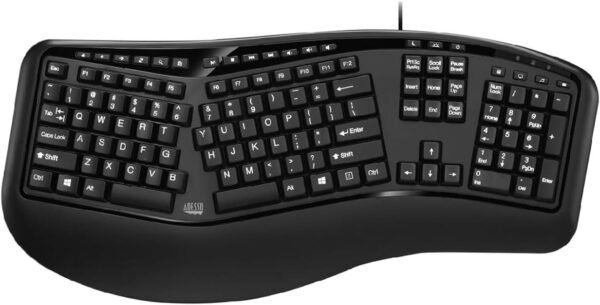Adesso AKB-150UB Este teclado oferece aos usuários dois dispositivos avançados de entrada com design ergonômico e