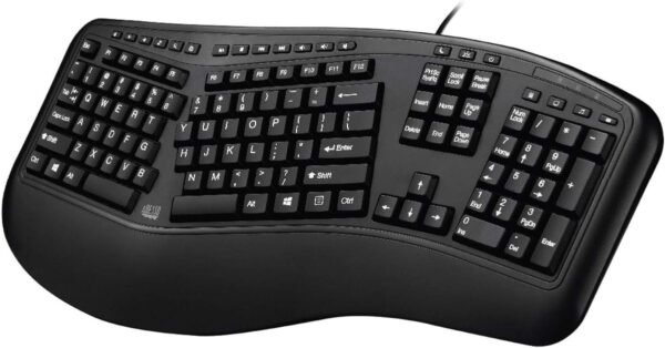 Adesso AKB-150UB Este teclado oferece aos usuários dois dispositivos avançados de entrada com design ergonômico e - Imagem 2
