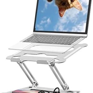 Adjustable Laptop Stand,Suturun Aluminum Laptop Computer Stand Rriser&Multi-Angle Stand with Heat-Vent to Elevate Laptop Holder Compatible for Mac,Notebook,MacBook Pro/Air,Lenovo,Dell More10-17 Laptop