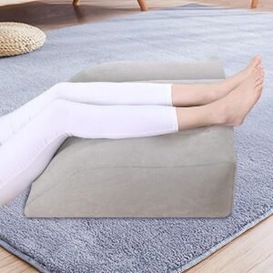 Almofada Inflável Apoio Suporte Pés Descanso Pernas Costas Portátil Viagem Travesseiro Elevação Ergonômico (Cinza)