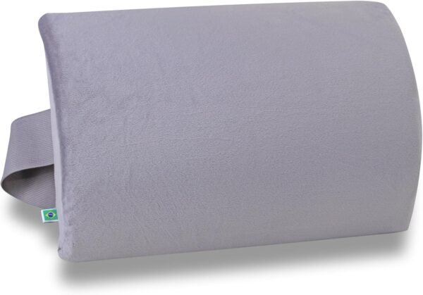 Almofada Nasa de apoio lombar para cadeira Meia lua Plush Cinza - Nap