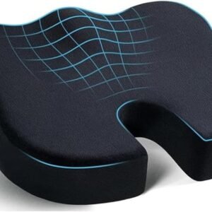 Almofada para Cadeira de Escritório e Cadeira Gamer,com Espuma Viscoelástica, Almofada de Assento Ergonômica para Conforto e Postura- Ideal para Dor nas Costas e Cóccix