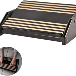 Apoio Ergonômico para Os Pés, MDF Natural (Cor: Black Piano) - Souza & Cia