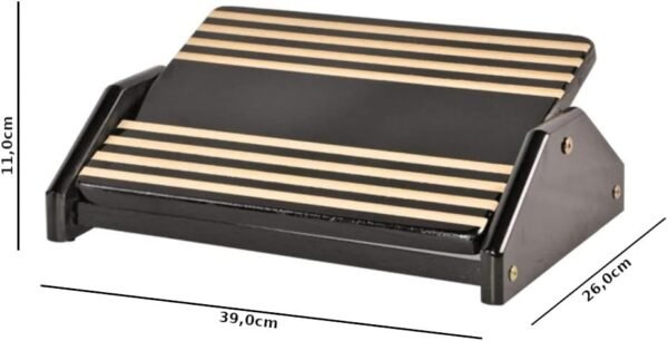 Apoio Ergonômico para Os Pés, MDF Natural (Cor: Black Piano) - Souza & Cia - Imagem 2