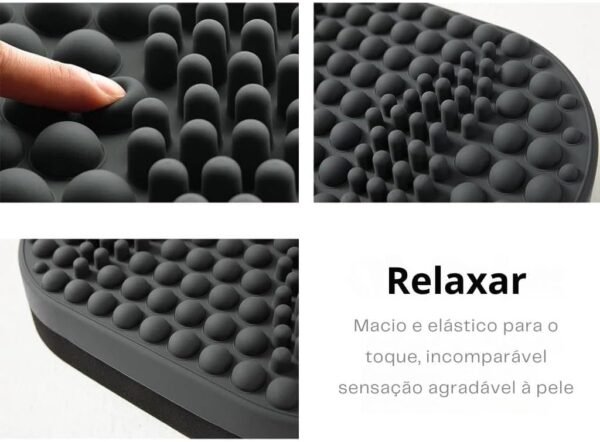 Apoio Ergonômico para os Pés, Descanso Ergonômico para os Pés, Suporte Ergonômico para Pés, Produto de Silicone e EVA. Suporta até 150 kg de pressão, Medidas 11,5 x 24,5 x 41 cm - Imagem 2
