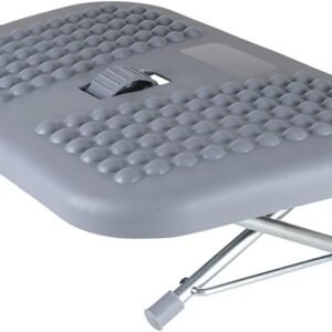 Apoio P/Pés Ergonômico C/Roldana Central Cinza NR-17