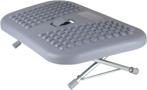 Apoio P/Pés Ergonômico C/Roldana Central Cinza NR-17