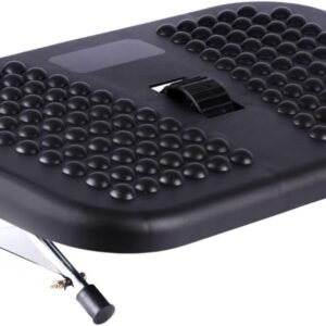 Apoio P/Pés Ergonômico C/Roldana Central Preto NR-17