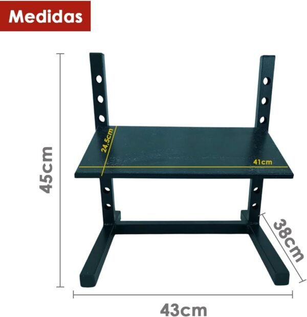 Apoio de Pé Ergonômico em Aço Preto com 8 Níveis de Regulagem – Conforto, Estabilidade e Postura Correta - Escritex - Imagem 2
