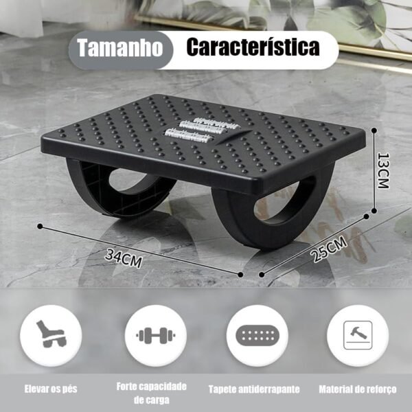 Apoio para Pés, Descanso para Pés, Apoio Pés, Apoio Ergonômico para Os Pés, Apoio de Pé, Suporte para Pes Ergonomico, Suporte para Pés, Suporte Pé, Apoio de Pe, Suporte Pes Ergonomico, Apoiador de Pé - Imagem 2