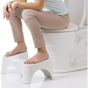 Banquinho Auxiliar Ergonômico para Vaso Sanitário - Apoio de Pés com Base Antiderrapante - Banco de Privada para Posição de Cócoras Confortável e Saudável