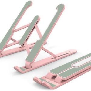 Base Suporte Portátil Dobrável Para Notebook Regulável Preto Articulado ROSA
