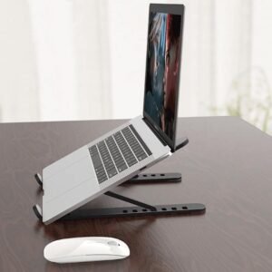 Base Suporte de Mesa Premium Para Notebook Regulável Home Office Ergônomico Regulável Em Vários Ângulos Para Maior Conforto