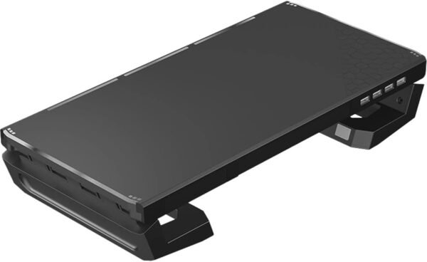 C3Tech Base para Monitor C3Tech BM-100BK, Preto, Possui Hub USB embutido com saídas 4 x USB 2.0, Apoie Monitor, Notebook, Impressora, TV, Console - Imagem 2