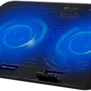 C3Tech Base para Notebook NBC-50BK 15,6" Refrigerada com 2 Coolers, Led de Iluminacao Azul, Inclinacao Ajustável em 5 niveis, com USB, cor Preta