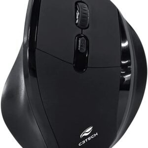 C3Tech Mouse sem fio Preto M-W120BK - formato ergonomico projetado para oferecer conforto, com 6Botoes, ate 1600DPI ajustavel, WIFI