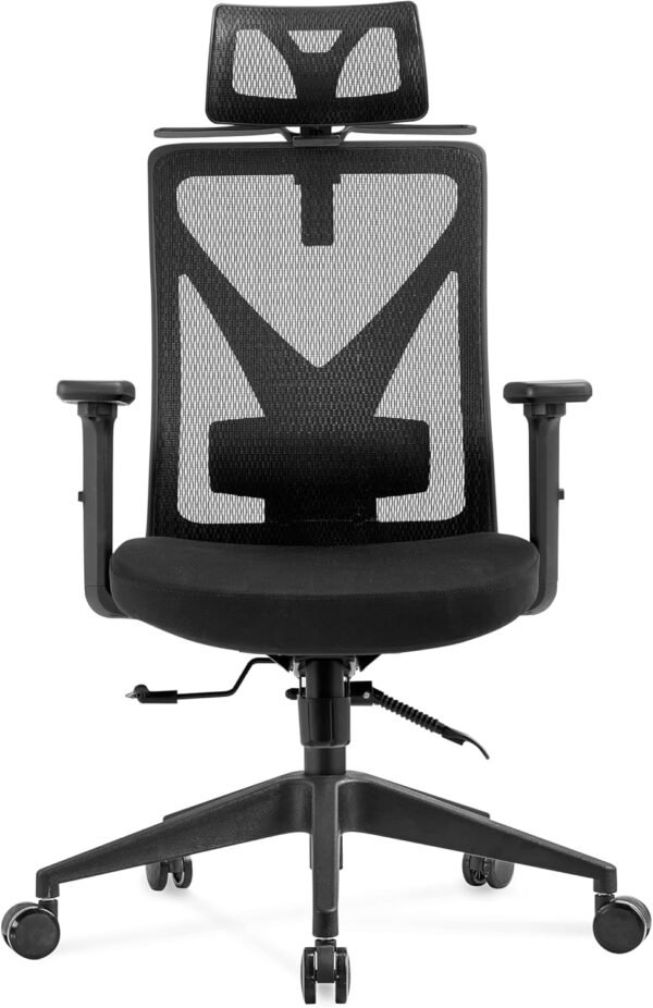 CADEIRA PARA ESCRITÓRIO COM ASSENTO ESTOFADO E ENCOSTO EM TELA MESH - MK-900