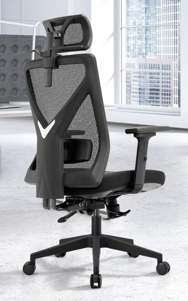 CADEIRA PARA ESCRITÓRIO COM ASSENTO ESTOFADO E ENCOSTO EM TELA MESH - MK-900 - Imagem 2