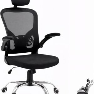 CADEIRA PRESIDENTE GIRATÓRIA DE ESCRITÓRIO OFFICE COM ENCOSTO DE CABEÇA AJUSTÁVEL RECLINAVEL PRETA - SELO DE CONFORMIDADE ERGONÔMICA (NR17)