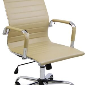 Cadeira Alta De Escritorio Esteirinha Giratoria Ergonomica (Bege)