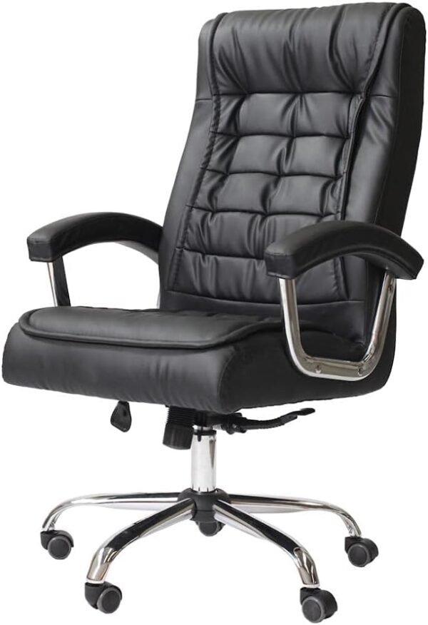 Cadeira Ergonômica para Escritório Escrivaninha Presidente Big Com 42 Molas Ensacadas, Pillow Top no Assento e Encosto, Cadeiras Inc Executiva Preta