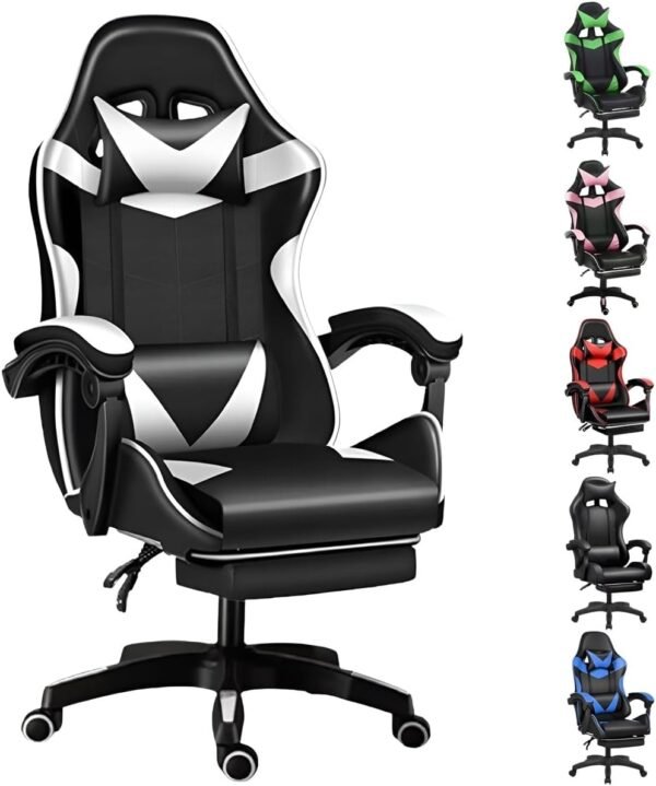 Cadeira Escritório Gamer Reclinável Ergonômica Confortável (Branca)