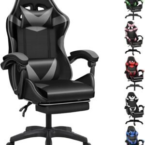 Cadeira Escritório Gamer Reclinável Ergonômica Profissional (Preto)