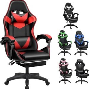 Cadeira Escritório Gamer Reclinável Ergonômica Profissional (Vermelho)