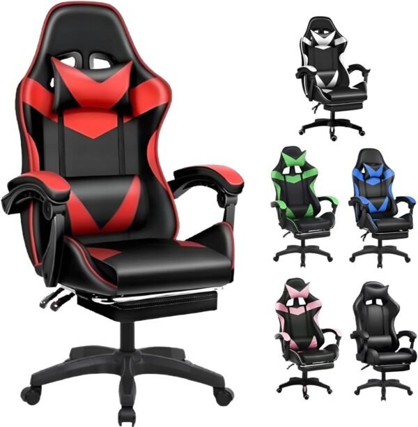 Cadeira Escritório Gamer Reclinável Ergonômica Profissional (Vermelho)