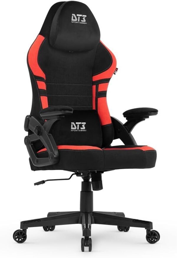 Cadeira Gamer DT3 GX, reclinável, apoio de cabeça ajustável, apoios de braços com ajuste de profundidade, revestimento em tecido Max2Weave™, suporta até 110kg e altura máx. de 1,75m (Red)