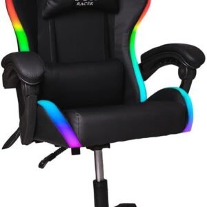 Cadeira Gamer Fox Racer Nordic Rgb Encosto Ajustavel Preto Até 120kg