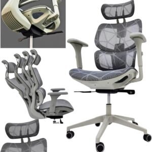Cadeira Gamer Giratória, Ergonômica Confortável, Estilo Presidente, para Escritório, Gamer, Estudo. Cor Cinza