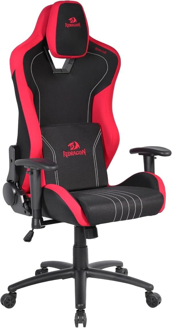 Cadeira Gamer Redragon Heth - Apoio de Braço Ajustável - Reclinável 180° - Preta e Vermelha C313-BR - Imagem 2