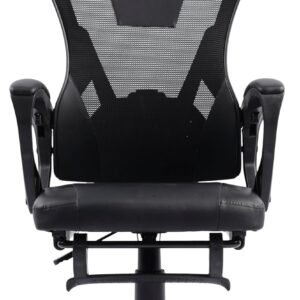 Cadeira Office Presidente Supreme - Cadeira Ergonômica Reclinável - Até120kg, Giratória, Inclinação 12 graus, Encosto com Tela Mesh, Espuma Dupla, Rodas de Duplo Giro - Preta