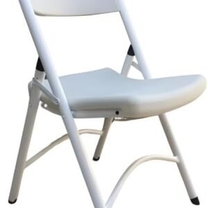 Cadeira de Escritorio Ergonomica Dobravel Portatil Reforçada Suporta até 225kg- Cadeira de Mesa Bar Sala Eventos Reunião- Diversos Ambientes Resistente Leve Compacta E Resistente a Agua (Branca)