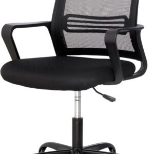 Cadeira de Escritório Ever Mesh, Giratória, Ergonômica, Encosto em Tela Mesh, Altura Ajustável, Cadeira Executiva e Home Office, Premium, Preta e Base em Aço Pintado, Rodízios em Silicone