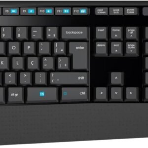 Combo Teclado e Mouse sem fio Logitech MK345 com Teclado com Apoio para as Mãos e Mouse Destro, Conexão USB, Pilhas Inclusas e Layout ABNT2