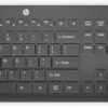 Combo de Teclado e Mouse Ergonômico Sem Fio HP 230 - com Dongle USB Wireless, Digitação Silenciosa, Design Elegante, Até 12 Meses de Bateria, Layout BR, Preto (18H24AA#AC4)