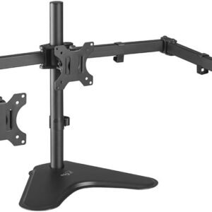 ELG T1236N - Suporte Ergonômico de Mesa Giratório para 3 Monitores de 13'' a 27'' com Capacidade de 7kg em Cada Tela