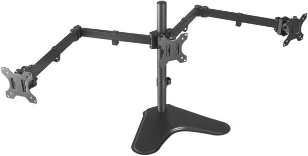 ELG T1236N - Suporte Ergonômico de Mesa Giratório para 3 Monitores de 13'' a 27'' com Capacidade de 7kg em Cada Tela - Imagem 2