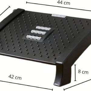 ESSENLY - Apoio para Pés Ergonômico NR 17 – Suporte para os Pés Ajustável e Massageador Preto