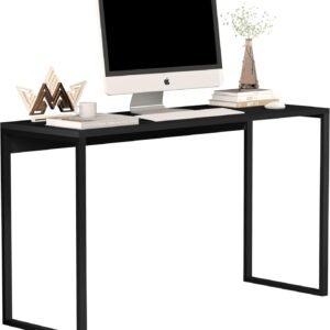 Escrivaninha Industrial Madeira Ferro 120cm Mesa Computador Home Office Gamer Escritório Mobishop (Preto)