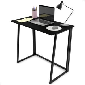 Escrivaninha Mesinha Portátil Multiuso Home Office Dobrável (Preto)