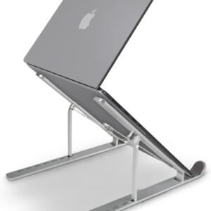Gshield Suporte em Alumínio para Notebook Ergonômico, Regulável e Ajustável compatível com Macbook, Armor Slim Prata