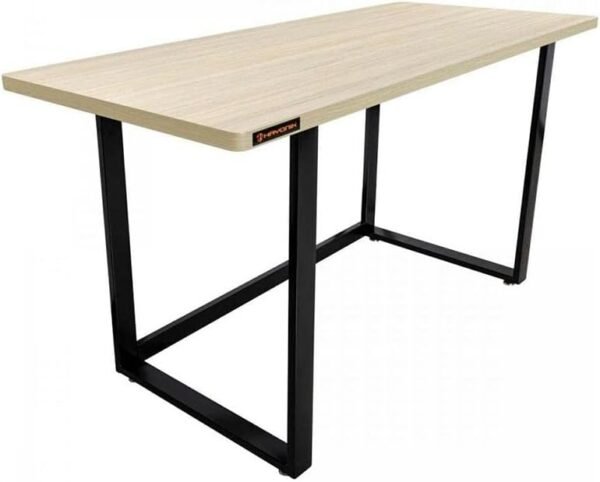 HAYONIK, Mesa Para Escritório Office Industrial, Carvalho Berlin, 130X60cm, MDF, Borda Dupla de 27mm, Peso Suportado 150Kg - MHO 1300