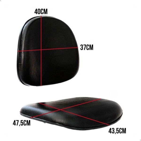 Kit 2 Cadeiras de Escritório Home Office Estofada Ergonômica Executiva Sem Braço Courvin Estrela Arcada Rodízio Nylon Escritex (Cinza) - Imagem 2